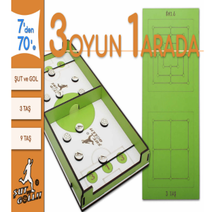 3’ü 1 Arada Zeka ve Hız Seti: Şut ve Gol, 3 Taş & 9 Taş