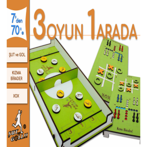 3'ü 1 Arada Eğlence Seti: Şut ve Gol, Kızma Birader & XOX