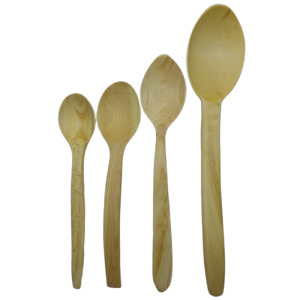  El Yapımı Hakiki Şimşir Kaşığı 4'lü Set